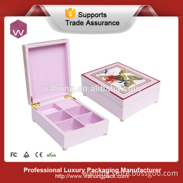 wooden rotating music box,music box crystal wedding gift